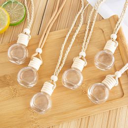 10ML Car Perfume Bottle diffusers Rearview Ornament Hanging Air Freshener For Essential Oils Diffuser Fragrance Empty Glass Bottle