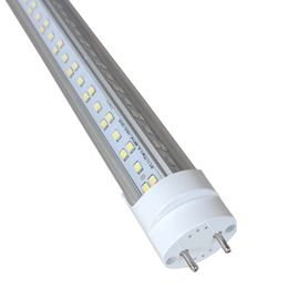 T8 4Ft Led Tube Light Replacement 6500k G13 72W 4 Row Cold White (Bypass Ballast) 150W Equivalent , 7200 Lumen, Dual-End Powered Clear Cover AC 85-277V 25 Pack