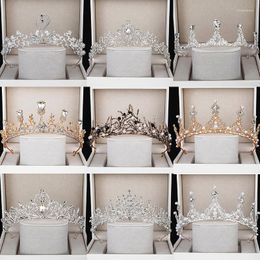 Hair Clips Wedding Crown Gift Princess Girlfriends Child Show Rhinestones Crystal Birthday Baroque Jewellery Bride Headpiece Party Tiara