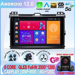 For Toyota Land Cruiser Prado 120 LC120 DSP 4G GPS Car Radio Multimedia Video Player Autoradio Android Navigation GX470 DVD 2Din-5