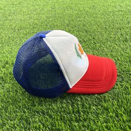 Tide Brand Ball Caps Unisex Casual and Breathable Stingy Brim Hat with Geometric Embroidery