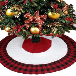 Christmas Decorations Plaid Tree Skirt Fashion Knitted Apron Holiday Party 2023 Arrivals