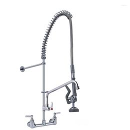 Kitchen Faucets Spring Pull-down Faucet Nozzle Dual Mode El Restaurant Full Copper Dishwasher Shower Wall-mounted