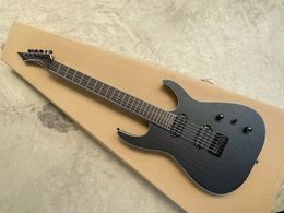 Black Body 6 Strings Electric Guitar with Black Hardware Rosewood Fretboard Satin Finish Provide Customised Service