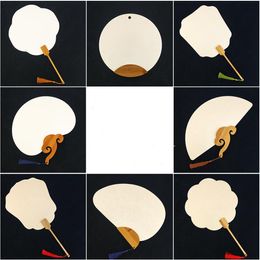 Paddle Hand Fans with Bamboo Frame and Handle Wedding Party Favours Gifts Spanish Paddle Paper Fan SN4158