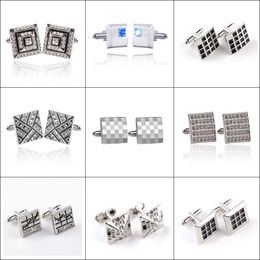 Hot French Shirt Carved Men's Jewellery Fashion Luxury Wedding Groom Men's Cufflinks Link 9 Style Fashion Cufflinks For Men