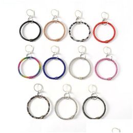 Keychains Lanyards Diamond Bracelet Keychain Rhinestone Wrist Lage Decoration Pendant Key Chain Fashion Accessories Keyring Drop De Dhost