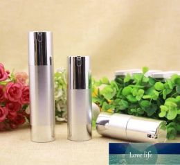 50PCS sliver 30ml airless pump packaging for cosmetic ,plastic 30 ml bottle with pump , plastic round 30ML bottle with dispenser All-match