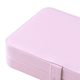 Jewellery Pouches Organiser Dustproof Double Layer PU Leather Gift Display Case For Necklaces Rings Earrings Bracelets Ear Studs