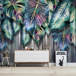 Wallpapers Custom Po Wallpaper 3D Creative Tropical Plant Leaves Murals Living Room TV Sofa Bedroom Study Home Decor Luxury Wall Papers