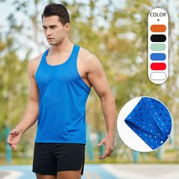 Men's Tank Tops Racerback Vest Men 2023 Spring Summer Sports Fitness Gym Running Training Basketball Solid Color Casual Pullover