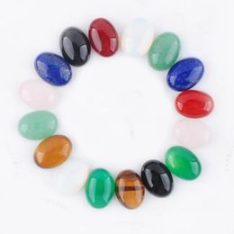 Loose Gemstones Natural Oval 10X14Mm Cabochon No Hole Cab Beads For Diy Jewelry Making Earrings Bracelets Necklace Accessories Bu304 Dhkv4