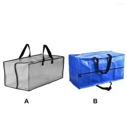 Storage Bags Moving With Zipper Carrying Handles Tote Woven Bag Clothes Container Organiser Home Use Packaging Shopping Outdoor PP