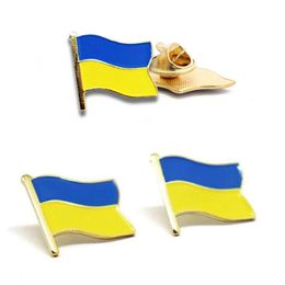 Pins Brooches Ukraine Flag Brooch Metal Pin Souvenir Badge Hat Bag Decoration Creative Gift Supplies Drop Delivery Jewellery Dhyuq