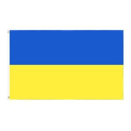 Banner Flags 90X150Cm Ukrainian Flag Square Polyester Home Decoration Garden Drop Delivery Festive Party Supplies Dhpgl