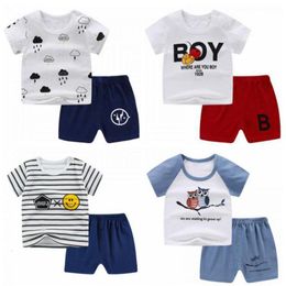 Clothing Sets Summer Infant born Baby Boy Clothes Children Set for Girls Kids TShirt Shorts 2PCS Outfits Cotton Casual 230522