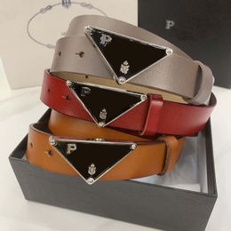 Belts Classic designers belt Triangle shape letter Retro cowhide belts for women Luxury designer belt Pin needle Beltss 6 colors Width