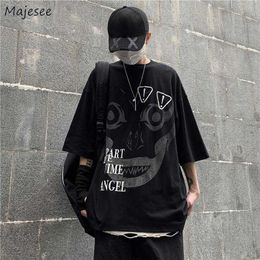 Men's T-Shirts Casual Tshirts Men Summer Oversized S5XL Korean Fashion Baggy Harajuku High Street Graphic Basic Tees Male Tshirt Retro Teens Z0522