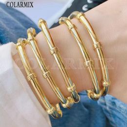 Bangle 5 Pcs High Quality Fashion Jewellery Gold Plating Minimalist Open Design Trendy Charm Bracelets For Women party Gifts 40021