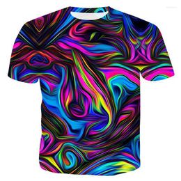 Men's T Shirts Funny 3D Tshirt Men Print Colourful Short Sleeve Summer Tops Tees Fashion Male Man T-shirt Casual Sport Tshirts