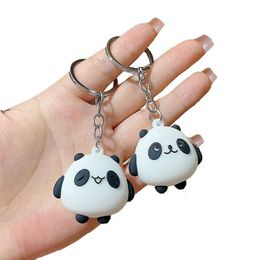 Keychains Lanyards Animal Panda Keychain Cartoon Doll Pendant Case Bag Decorative Keyring Key Chain Drop Delivery Fashion Accessori Dhgsl