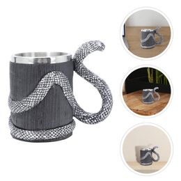 Mugs 1pc Chic Hand-painted Coffee Cup Creative Tea Mug (Silver Black)