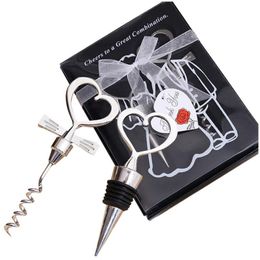 Openers Wedding Guest Gift Kitchen Bottle Corkscrew Wines Stopper Creative Heart Shaped Pair Of Wine Set Drop Delivery Home Garden D Dhrnx