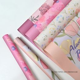 Packaging Paper Flower Wrapping Paper Wrapped Paper DIY Gift Packaging Floral Bouquet Packaging Rose Wrapping 230523