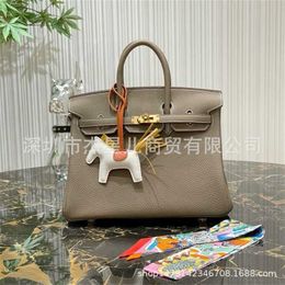 Platinum Tote Used Bag She to Sew Portable Women's Bk25bk30togo Leather Swift Leather Elephant Grey Gold by