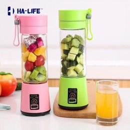 Fruit Vegetable Tools Spin Juicer Small Portable Mini Juice Machine Dormitory Students Plugin Cup Of Glass Practical HALife 230522