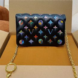 Heiße Frauen Designer Umhängetaschen Mode Frau Strand Sommer Umhängetasche Messenger Handtaschen FW22 Kette Geldbörse Klassische Tricolor Brieftasche Totes