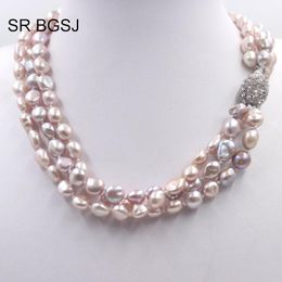 Necklaces Free Shipping More Colours Woman Jewellery Nearly Reborn Baroque Pearl Beads Knot Necklace 810mm 18"