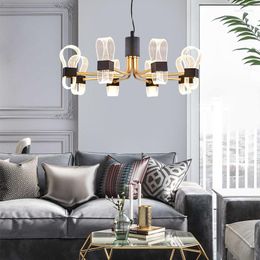 Chandeliers Nordic Modern Luxury Chandelier Lighting Gold Led Pendant Lamp Black Design For Living Dining Room Bedroom Home Decoration
