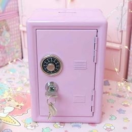 Decorative Objects Figurines Kawaii Atm Money Box Password Digital Coins Cash Deposit Safe Box Organiser Mini Cabinet Money Storage Box Piggy Bank Gift G230523