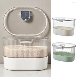 Storage Bottles Rice Bucket Large Capacity Moisture-proof Flip Cover Good Sealing Grain Sealed Container Kitchen Supply