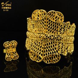 Bangles ANIID Nigerian 24k Gold Colour Bangle For Women Wedding Dubai Luxury Bracelet African Arab Jewellery Middle East Bangles Jewellery