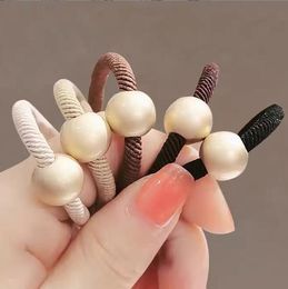 new metal ball matte gold milky coffee Colour hair circle simple leather band headband hair accessories hair loop beaded headrope