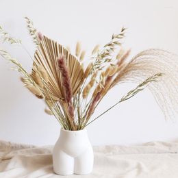Decorative Flowers Dried Pampas Grass Decor Wedding Supplies Deco Marriage Natural Tail Gras Party Home Living Room Accessories