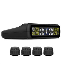 CAREUD Solar TPMS T881 Tire Pressure Monitor 4 External Sensors Tire Pressure Wireless Alarm Cecurity System