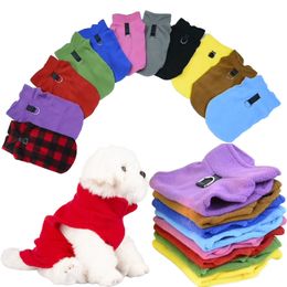Winter Fabric Dog Sweater with Leash Ring Fleece Vest Dog Pullover Jacket Warm Pet Dog Clothes for Puppy Small Large Dogs Cat