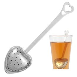 Coffee Tea Tools Stainless Steel Strainer Creative Heart Shaped Teaspoon Household Teas Philtre Diffuser Party Wedding Gift Drop De Dhp2M