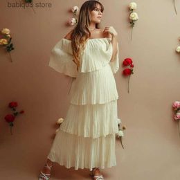 Maternity Dresses Maternity Photography Long Dresses Ruffles One Shoulder Dress Pregnancy Pregnant Women for Baby Shower Photo Shoot Accessories T230523