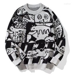 Men's Sweaters American-style Sweater For Men And Women In Autumn Winter Couple Lazy Loose Round Neck Line Clothes
