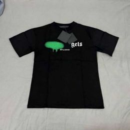 2023 MensWomen's T shirts t Shirt Palms Palmangel City Designer Alphabet Limited Inkjet Graffiti Letter Printing Men's Sailboat Short-sleeved Casual tshirt WERP