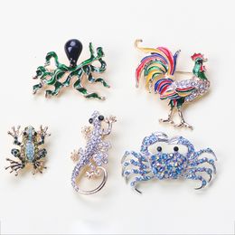 Animal Frog Cock Octopus Crab Brooch Insect Brooch Pin Jewellery Banquet Animal Party Favours Accessories Jewellery