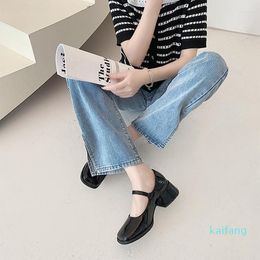 Dress Shoes Spring Autumn Mary Jane Fashion Women Shallow Buckle Heel Ladies