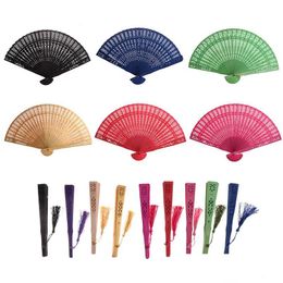 Party Favor Sandalwood Folding Fan Color Personalized Wedding Gift Wood Customized Logo Drop Delivery Home Garden Festive Supplies Ev Dh9Jn