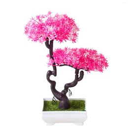 Dekoratif çiçekler yapay bitkiler saksı bonsai yeşil küçük ağaç ev bahçe dekor partisi için sahte süslemeler el