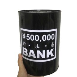 Decorative Objects Figurines Big Gold Piggy Bank for Paper Money Coin Adults Metal Large Money Boxes Creative Saving Jar Money Safe Cash Box Gift Ideas G230523