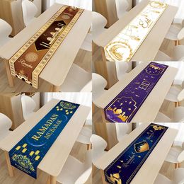 Other Event Party Supplies Ramadan Decoration Table Runner EID Mubarak Decor For Home Tablecloth Kareem Islamic Muslim Eid Al Adha Gifts 230522